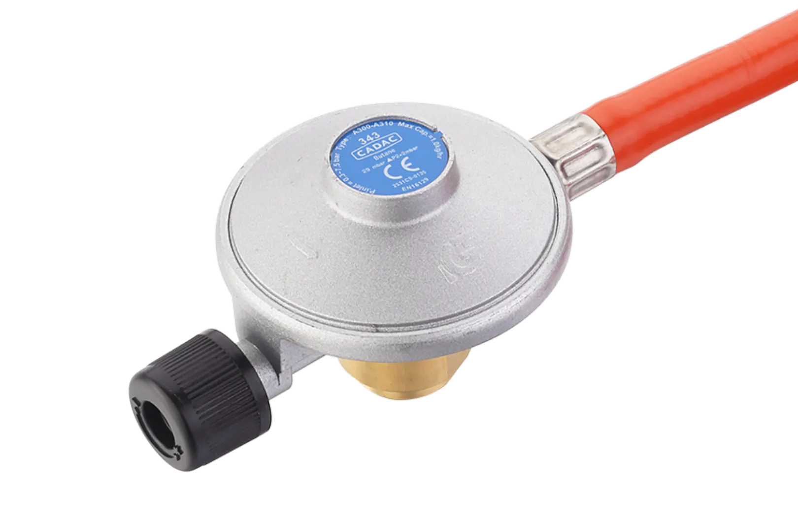 Plinski regulator CADAC za navojne plinske kartuše EN417, s cevjo dolžine 0,85 m