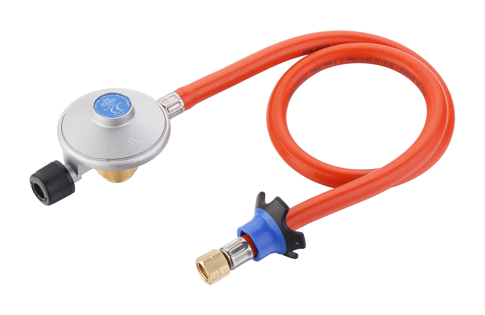 Plinski regulator CADAC za navojne plinske kartuše EN417, s cevjo dolžine 0,85 m