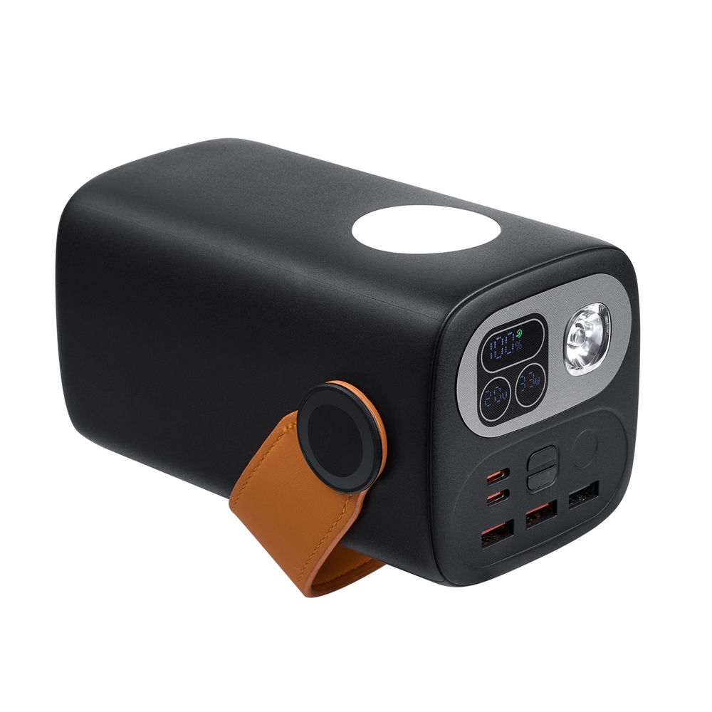 RIVACASE VA1086 Turbo QC / 3.0 PD prenosna baterija powerbank 60000 mAh 100W - kamp baterija z dvema LED svetilkama