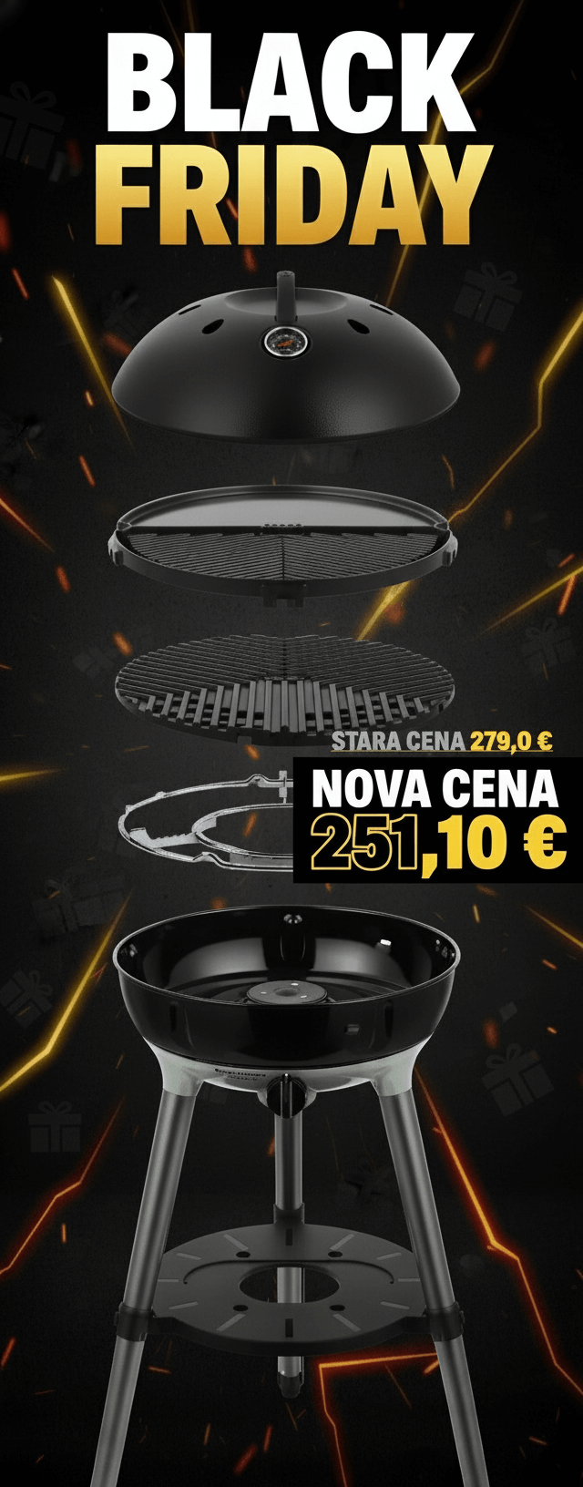 Cadac plinski žar Carri Chef 40 BBQ/Grill2Braai